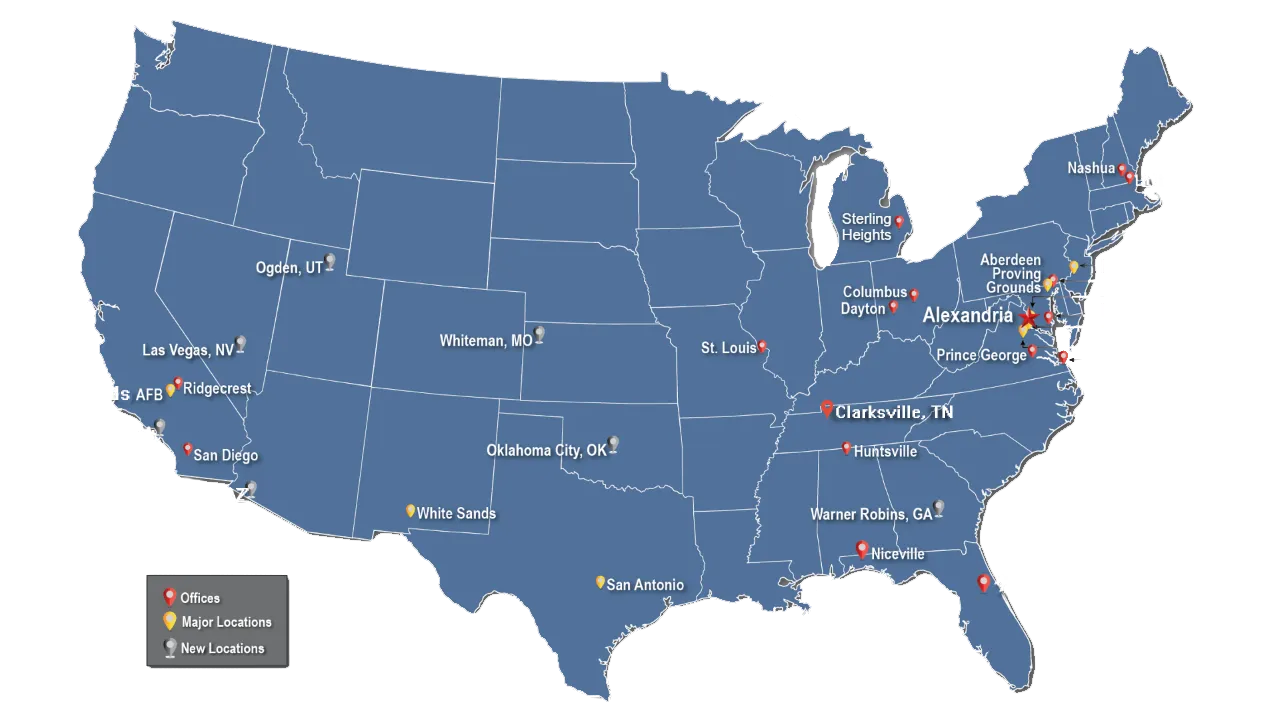 Map of DCS locations